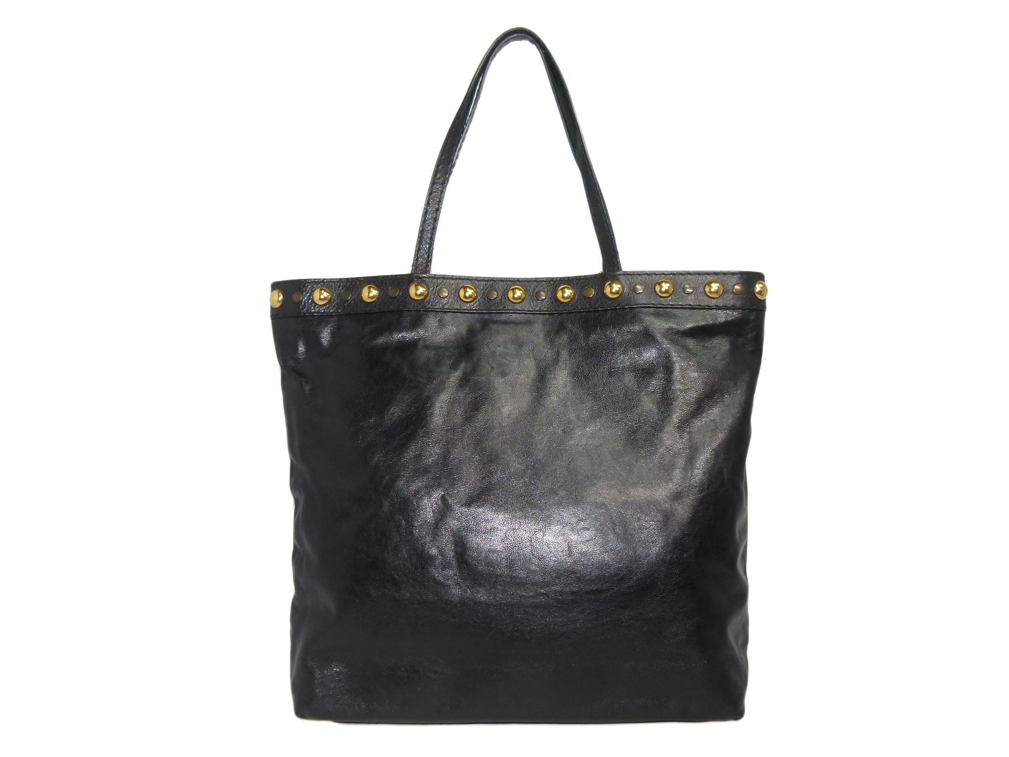 Gucci 208940 Black Leather Babouska Studs Medium Tote Bag-33479 Gucci 208940 Black Leather Babouska Studs Medium Tote Bag-33479