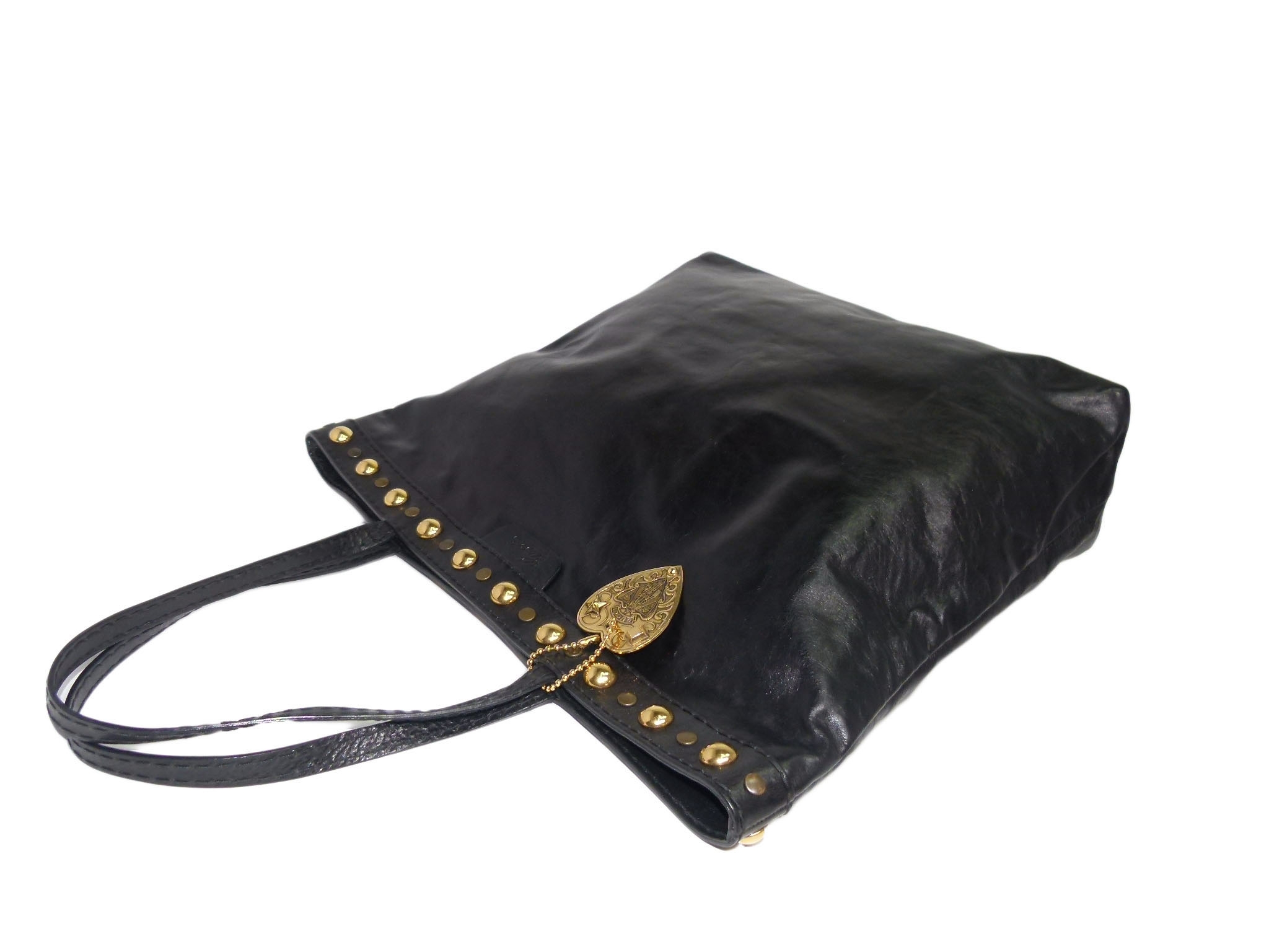 Gucci 208940 Black Leather Babouska Studs Medium Tote Bag-33480 Gucci 208940 Black Leather Babouska Studs Medium Tote Bag-33480