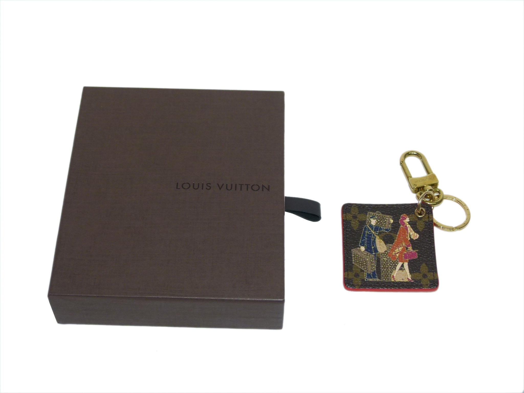 Louis Vuitton Monogram Excursion Trunks Bag Charm and Key Holder -34007 Louis Vuitton Monogram Excursion Trunks Bag Charm and Key Holder -34007