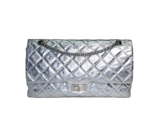 Chanel 11623242 Metallic Silver 2.55 Reissue- 227 Maxi Silver-tone