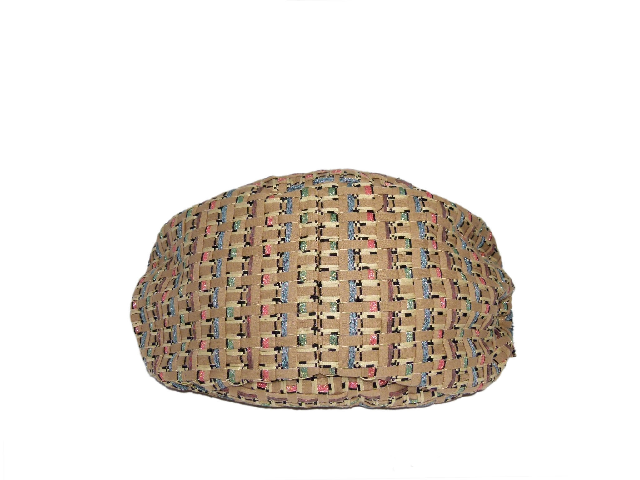 Chanel 23516113 Beige/ Tan Coco Cuba Woven Tweed Metallic Hobo Large / Backpack Large -34302 Chanel 23516113 Beige/ Tan Coco Cuba Woven Tweed Metallic Hobo Large / Backpack Large -34302