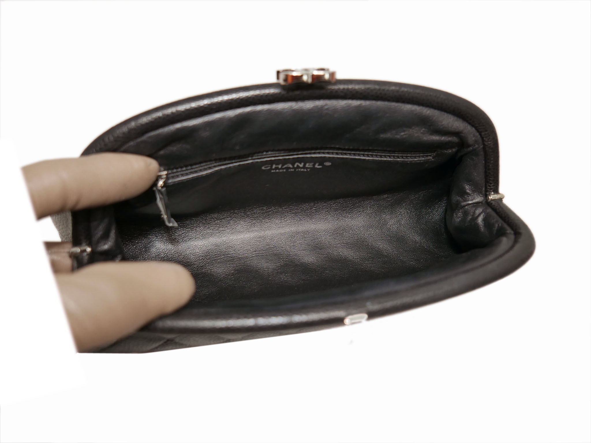Chanel 19155706 Black Caviar Leather Timeless Classic Clutch-34538 Chanel 19155706 Black Caviar Leather Timeless Classic Clutch-34538