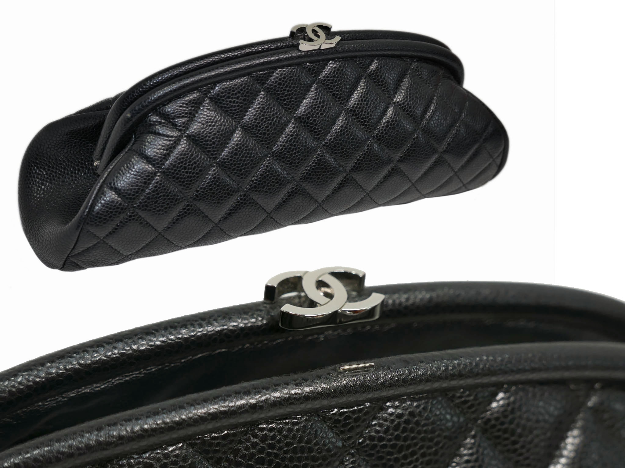 Chanel 19155706 Black Caviar Leather Timeless Classic Clutch-34537 Chanel 19155706 Black Caviar Leather Timeless Classic Clutch-34537