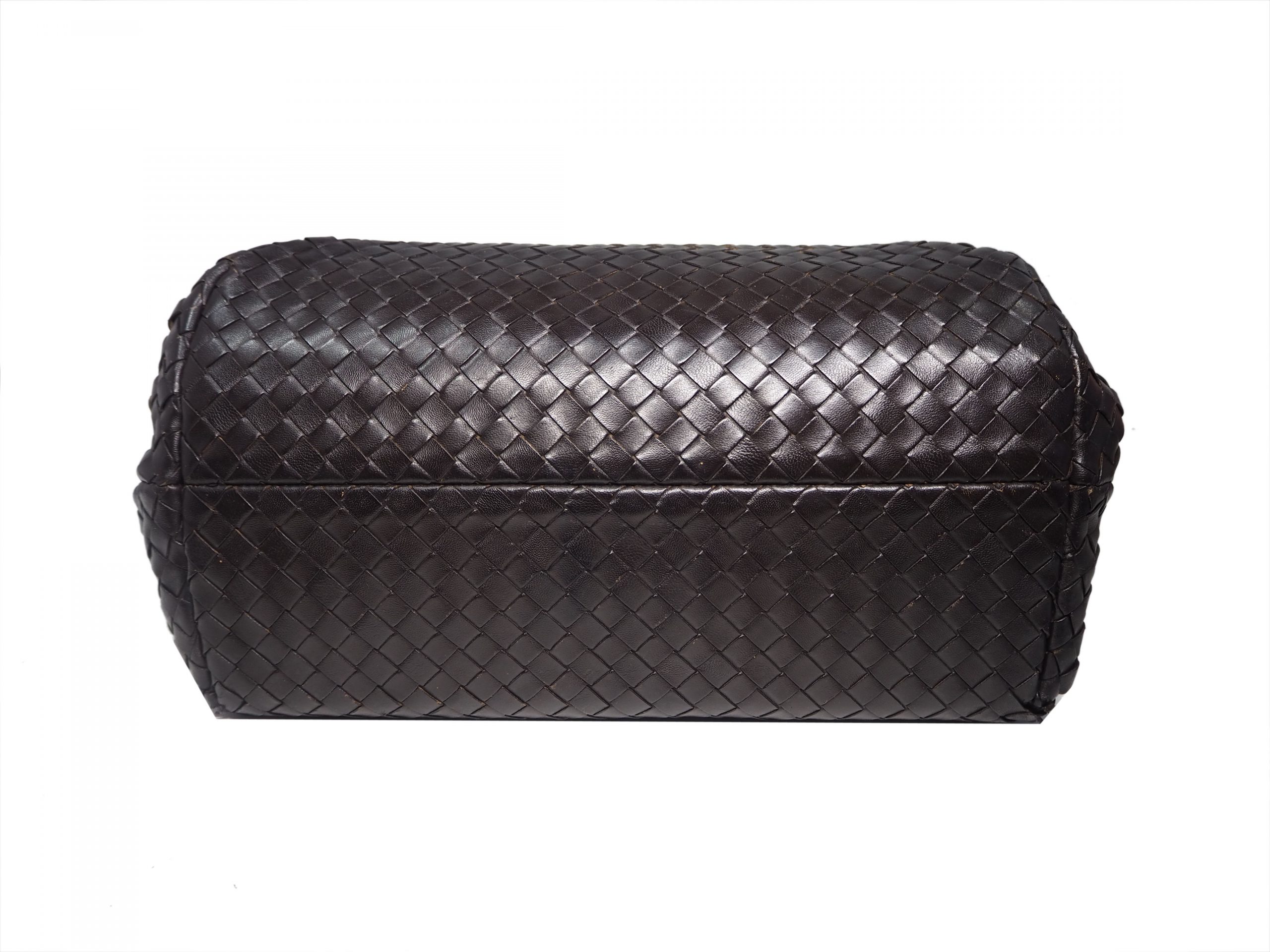 Bottega Veneta 162110 Brown Intrecciato Top Handle Two Compartment Small Tote -35800 Bottega Veneta 162110 Brown Intrecciato Top Handle Two Compartment Small Tote -35800
