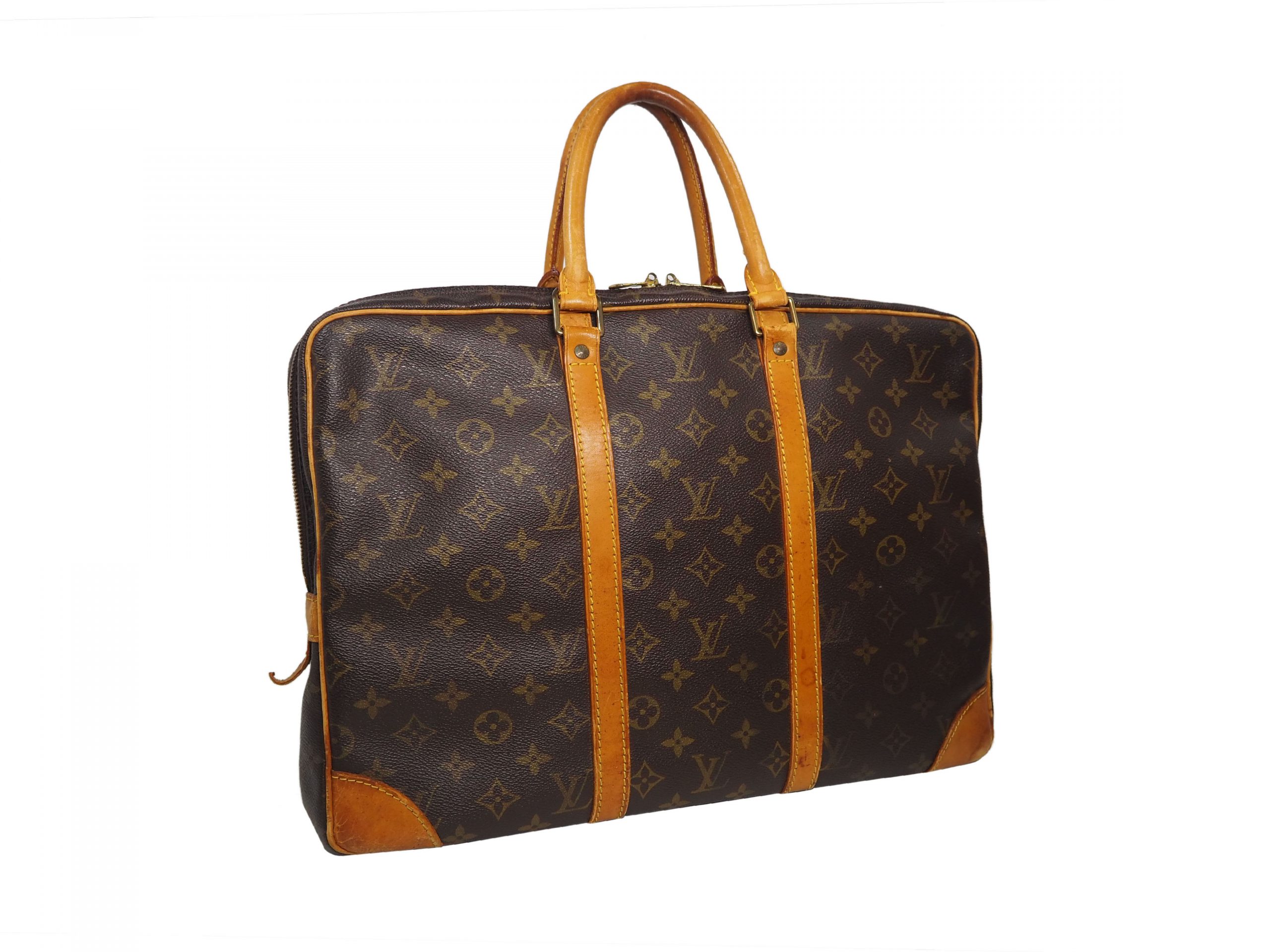 Louis Vuitton M40226 Monogram Canvas Soft Briefcase / Porte-Document Voyage Bag-35618 Louis Vuitton M40226 Monogram Canvas Soft Briefcase / Porte-Document Voyage Bag-35618