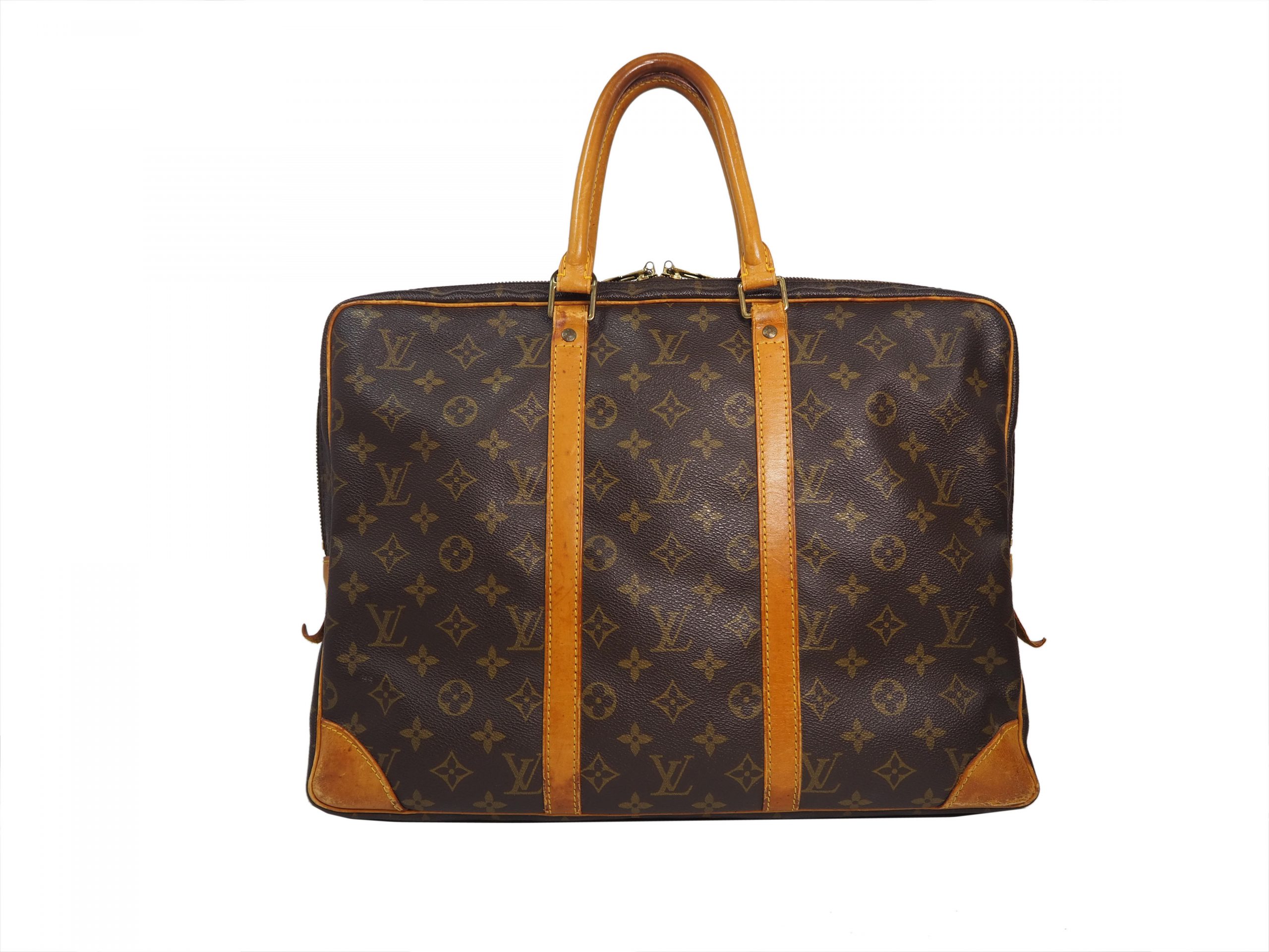 Louis Vuitton M40226 Monogram Canvas Soft Briefcase / Porte-Document Voyage Bag-35619 Louis Vuitton M40226 Monogram Canvas Soft Briefcase / Porte-Document Voyage Bag-35619