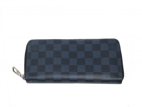 Louis Vuitton N62240 Damier Cobalt Canvas Zippy Wallet Vertical -0