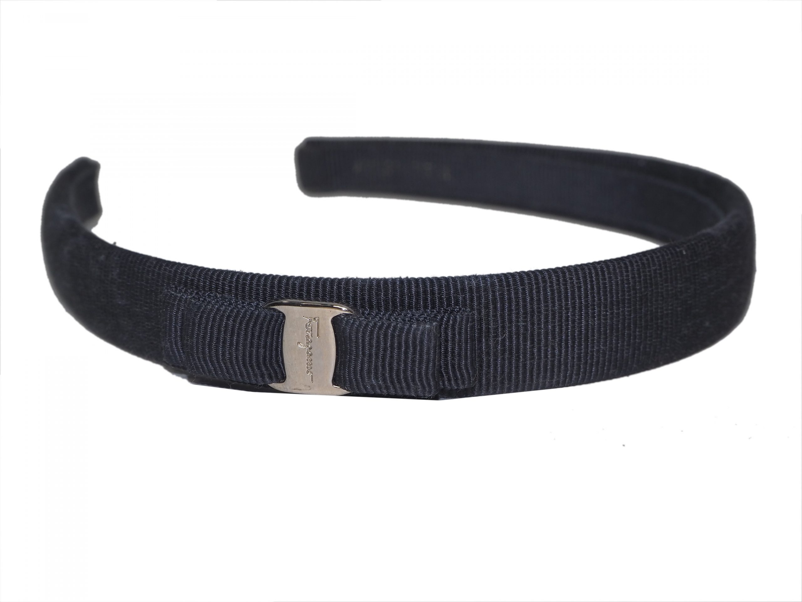Ferragamo Signature Classic Navy Blue Vara Bow Hair/ Headband -0 Ferragamo Signature Classic Navy Blue Vara Bow Hair/ Headband -0