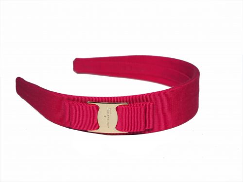 Ferragamo Signature Classic Cherry Pink Vara Bow Hair / Headband -0