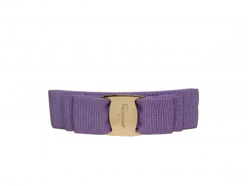 Ferragamo Signature Classic Purple Vara bow Hair Clip -0