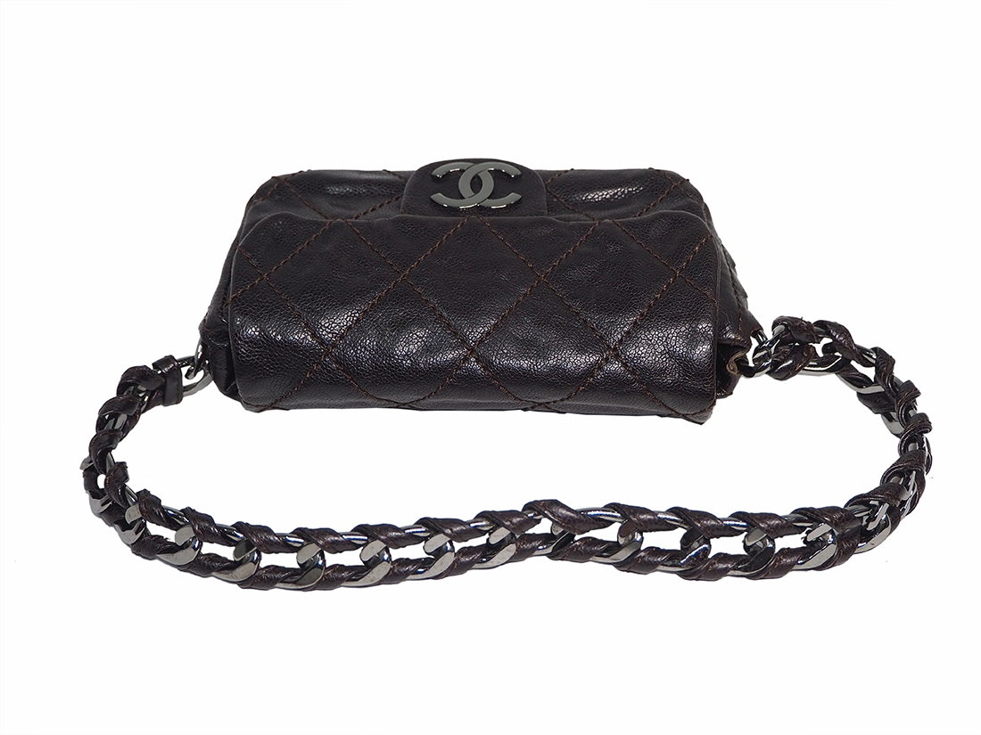 Chanel 11663060 Dark Brown Aged Caviar Modern Chain Flap Mini Bag-36159 Chanel 11663060 Dark Brown Aged Caviar Modern Chain Flap Mini Bag-36159