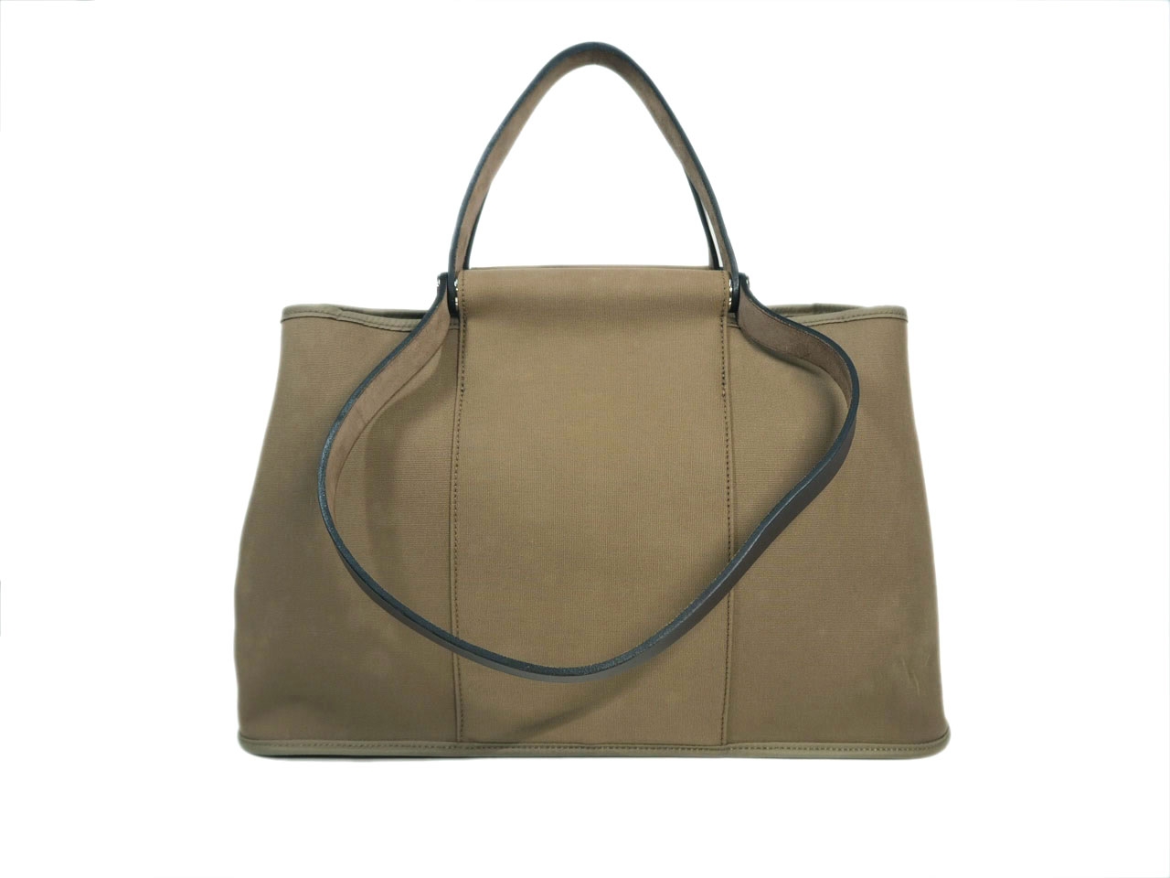 Hermes Cabag Elan 39 M Stamp Etoupe/ Ebene Toile Officier-36325 Hermes Cabag Elan 39 M Stamp Etoupe/ Ebene Toile Officier-36325