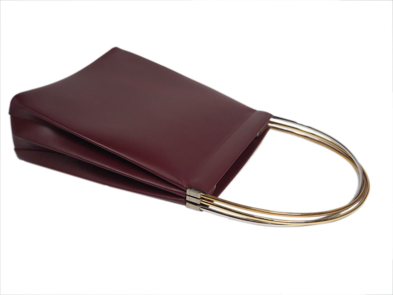 Cartier Burgundy Red Calf Leather Signature Tri-Color Trinity Bag- Large -36851 Cartier Burgundy Red Calf Leather Signature Tri-Color Trinity Bag- Large -36851