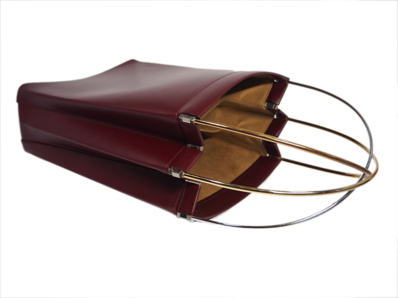 Cartier Burgundy Red Calf Leather Signature Tri-Color Trinity Bag- Large -36852 Cartier Burgundy Red Calf Leather Signature Tri-Color Trinity Bag- Large -36852