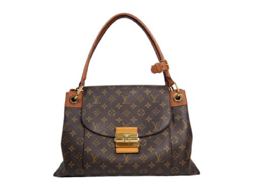 Louis Vuitton M40580 Camel Monogram Canvas Olympe Flap, Push lock Bag (SP4181)-0