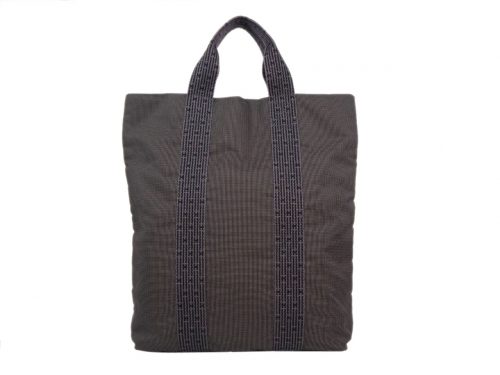 Hermes Grey/ Light Grey Fourre Tout Herline Tall MM Vertical Document / Laptop Tote -0