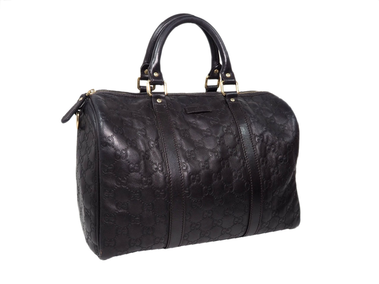Gucci 265697 Black GG Guccissima Leather Boston Tote -37440 Gucci 265697 Black GG Guccissima Leather Boston Tote -37440