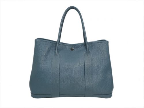 Hermes Garden Party 36 Bleu Tempete Vache Fjord P Stamp -0