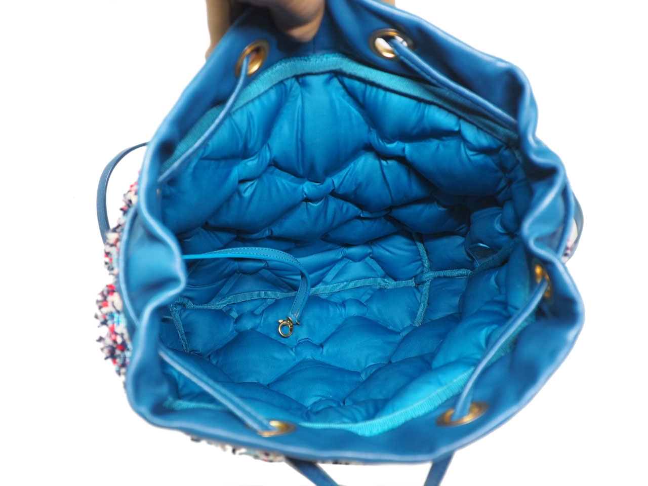 Chanel Cuba Cruise Multicolored Tweed Turqoise Blue/ White/ Red Medium Backpack Gold Hardware-38083 Chanel Cuba Cruise Multicolored Tweed Turqoise Blue/ White/ Red Medium Backpack Gold Hardware-38083