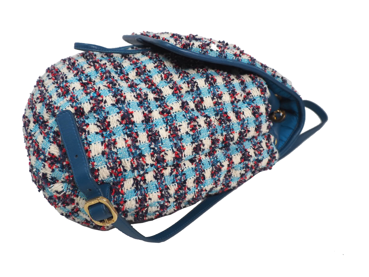 Chanel Cuba Cruise Multicolored Tweed Turqoise Blue/ White/ Red Medium Backpack Gold Hardware-38086 Chanel Cuba Cruise Multicolored Tweed Turqoise Blue/ White/ Red Medium Backpack Gold Hardware-38086
