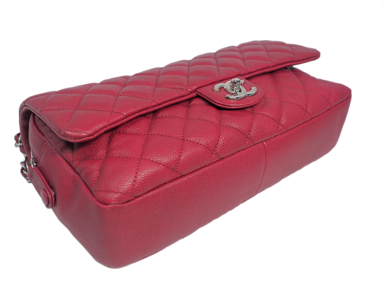 Chanel 20305554 Red Caviar Easy Flap (Basic Flap ) Jumbo Silver Metal-38958 Chanel 20305554 Red Caviar Easy Flap (Basic Flap ) Jumbo Silver Metal-38958