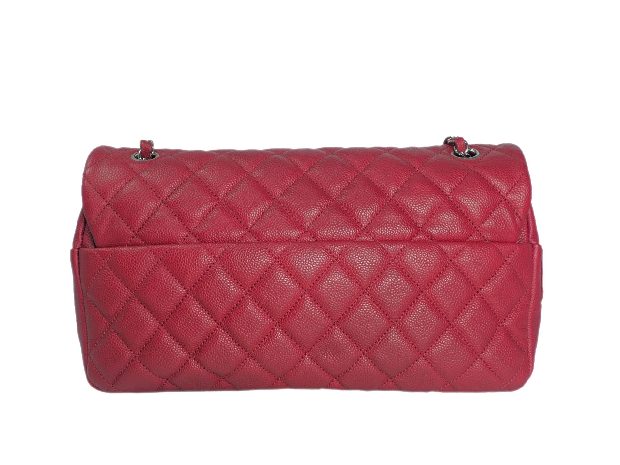 Chanel 20305554 Red Caviar Easy Flap (Basic Flap ) Jumbo Silver Metal-38954 Chanel 20305554 Red Caviar Easy Flap (Basic Flap ) Jumbo Silver Metal-38954
