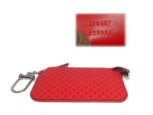 Gucci 250467 Red Leather Diamante Coin /Key Purse Holder - The