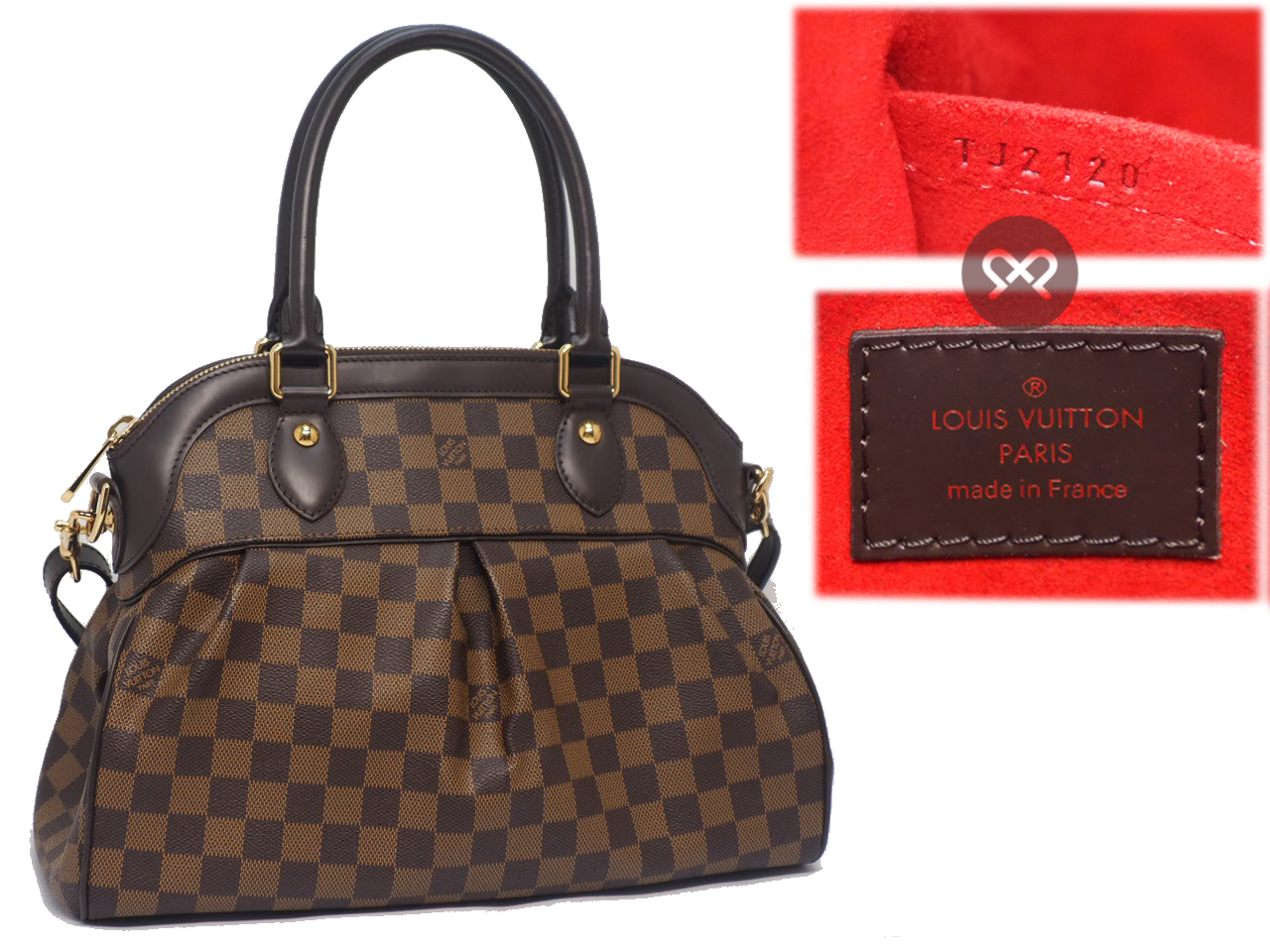 Louis Vuitton N51997 Damier Trevi PM Tote/ Shoulder Bag (TJ2120