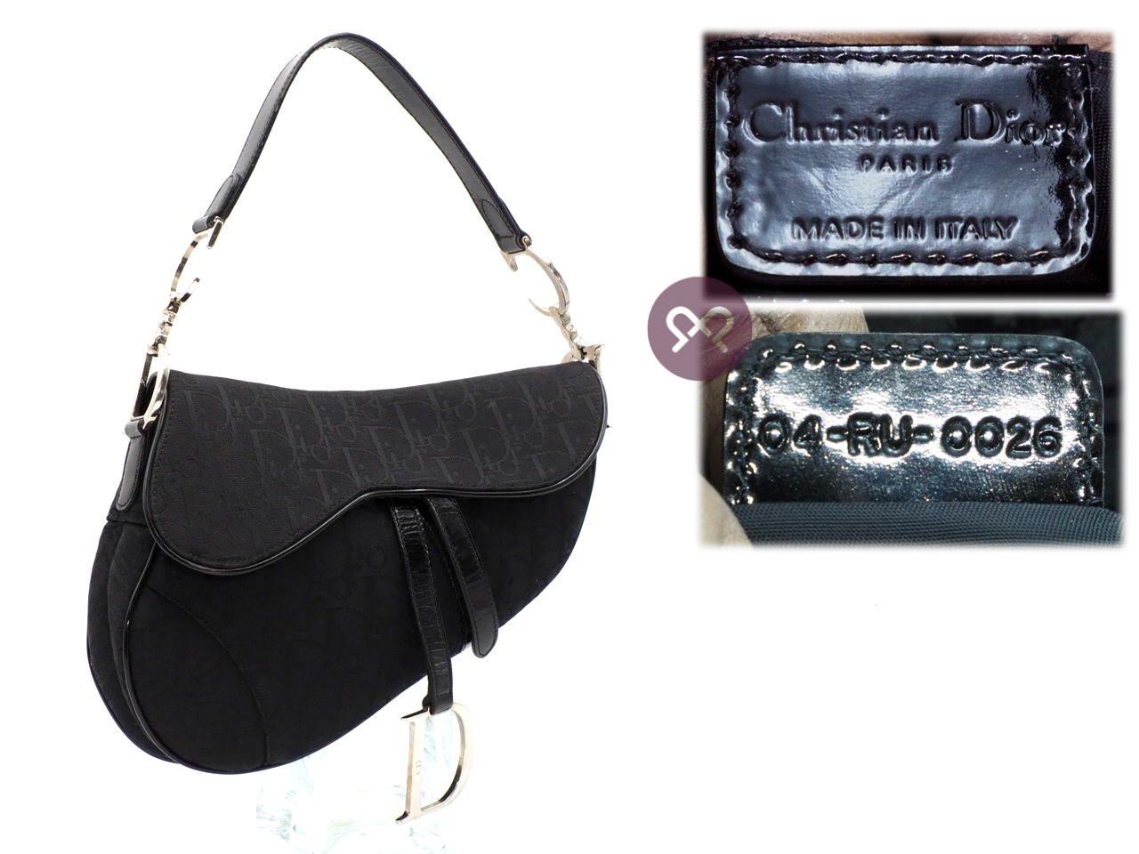Dior Saddle bag - Monogram trotter noir (édition brodée) Epoque Galliano