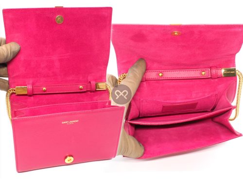 Saint Laurent Paris / YSL 393593 Fuchsia Pink Leather Mini Chyc