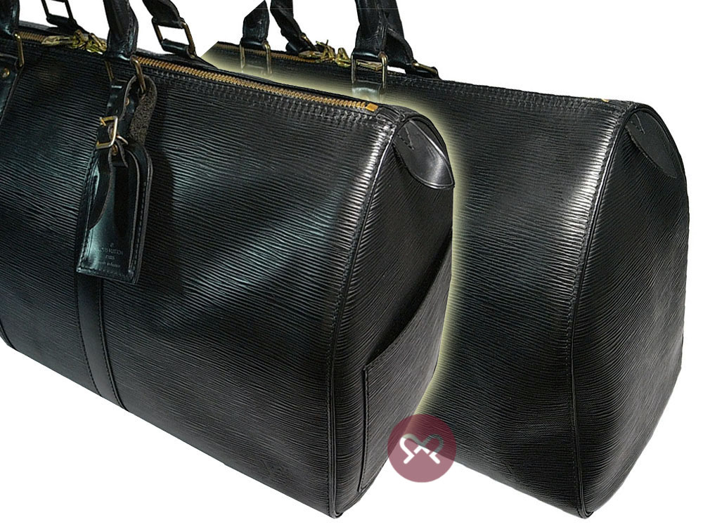 Louis Vuitton Black Epi Leather Keepall 45 Small Size Travel