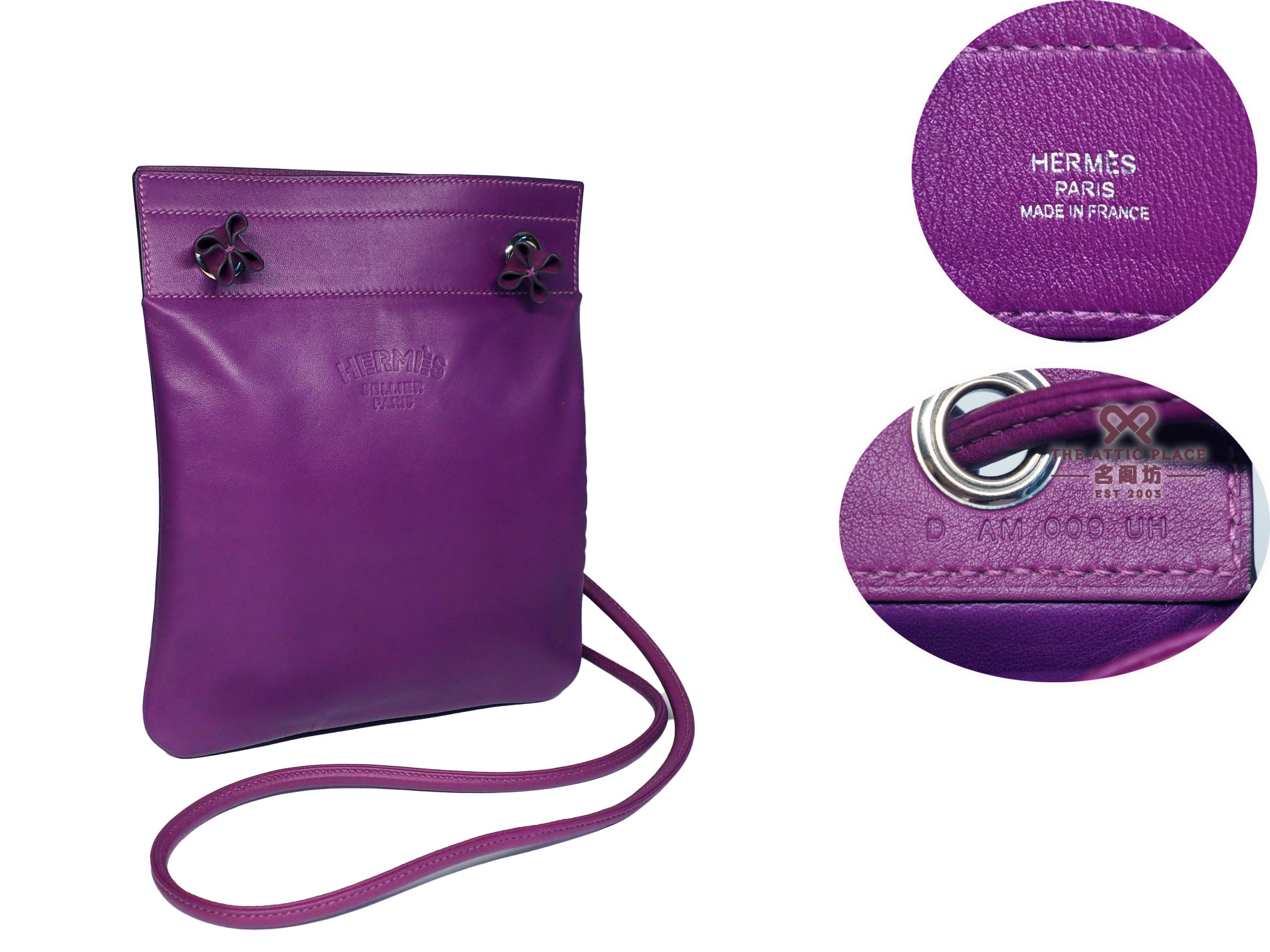 Hermes Purple/ Anemone Aline Mini Swift Leather D Stamp Crossbody